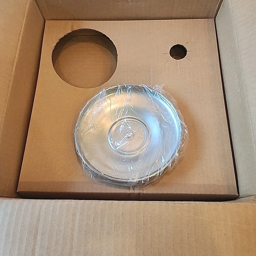 Vintage Kromex Lazy Susan Glass Tray with Inserts Relish Tray‎ Chrome Pedestal